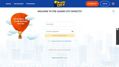 Casino promotions on Spin City.
